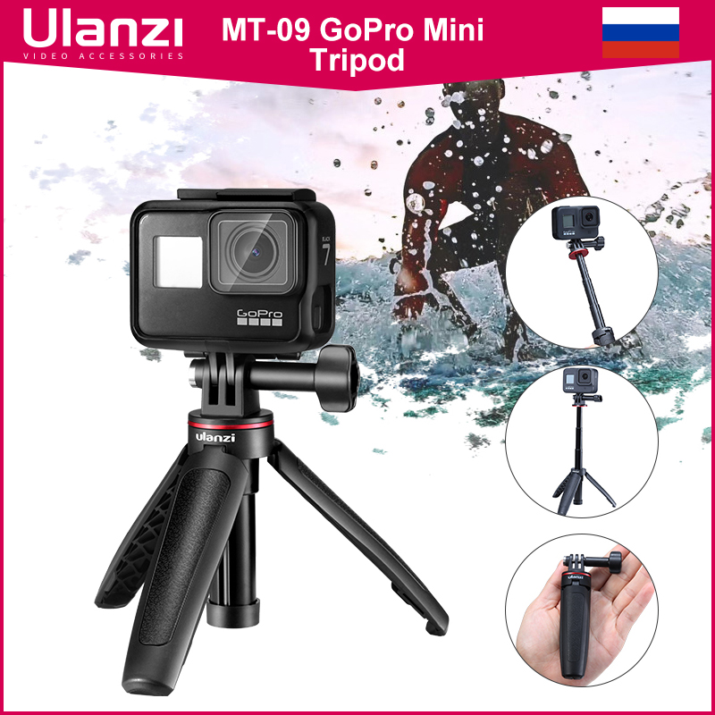 Gopro Action Camera Hero 12 Black - Ulanzi-trípode extensible MT-09 Gopro Vlog, Mini