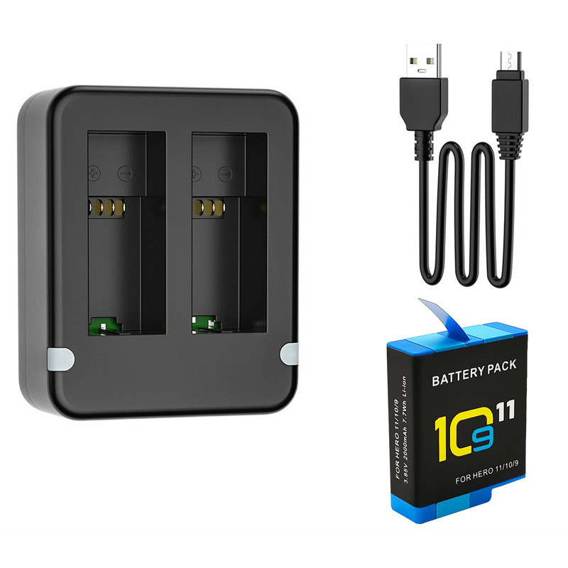 Cargador de batería doble con  - Gopro Action Camera Hero 12 Black reseña y precio